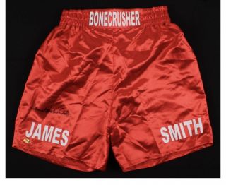 James Bonecrusher Smith Signed Boxing Shorts Mab Hologram
