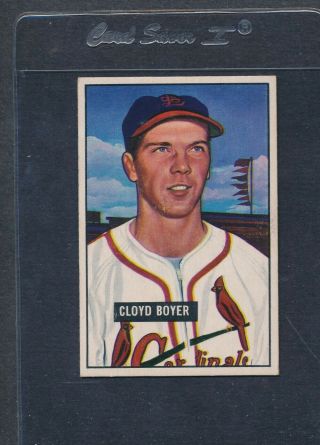 1951 Bowman 228 Cloyd Boyer Cardinals Ex 1495
