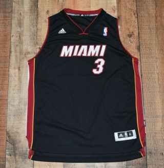 3 Dwayne Wade Miami Heat Youth Boys Size Xl Nba Jersey Adidas