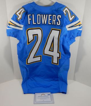 2015 San Diego Chargers Brandon Flowers 24 Game Issued Light Powder Blue