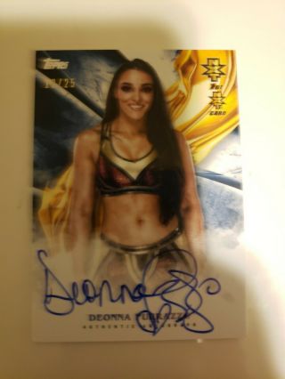 2019 Topps Wwe Undisputed On Card Autograph " Deonna Purrazzo " Nxt /25 Sp