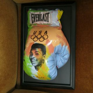 Muhammad Ali Signed & Autographed Painted By Steve Kaufman Boxing Glove Jsa