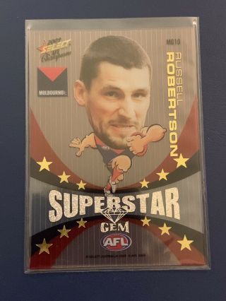 Select 2009 Afl Champions Superstar Gem Acetate Card Mg10 Russell Robertson