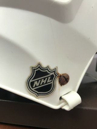 Game Worn Paul Gaustad Buffalo Sabres “Slug Era” NHL Mission Helmet 5