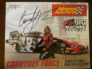 Autograph 2017 Picture Nhra Courtney Force Taylor Swift Car