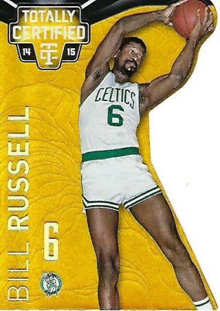 2014 - 15 Totally Certified Platinum Mirror Gold Die Cuts 119 Bill Russell /10
