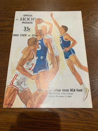 1965 - 66 Ucla Vs Ohio St.  Basketball Program,  Lew Alcindors First Game