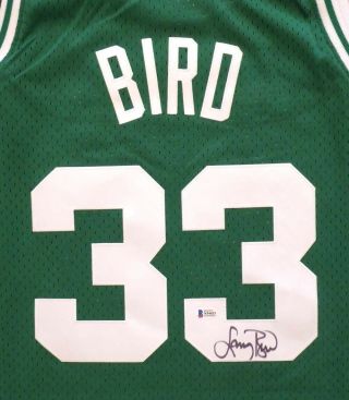 Celtics Larry Bird Autographed Green Mitchell & Ness Jersey Xl Beckett 150321