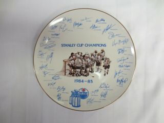 Edmonton Oilers 1984 - 85 Stanley Cup Plate Gretzky