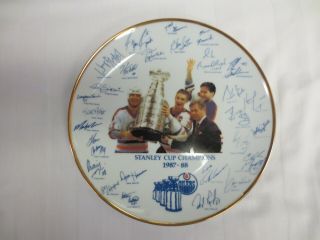 Edmonton Oilers 1987 - 88 Stanley Cup Plate Gretzky