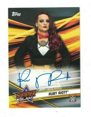 Ruby Riott 2019 Topps Wwe Summerslam Silver Parallel Auto /25 (on Card) (riot)