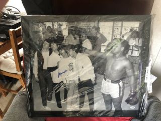 Muhammad Ali Signed 20x24 Photo W/ The Beatles Psa