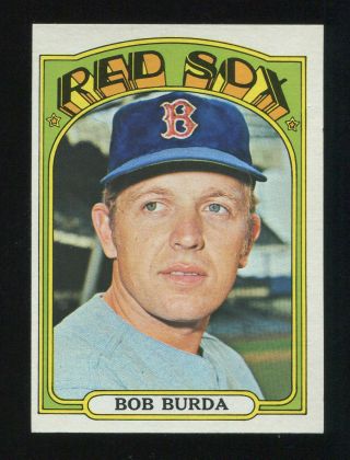 1972 Topps Hi 734 Bob Burda Nm - Mt Red Sox 17393