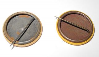 (2) RARE 1930 ' s Baseball Stadium Pin Coin Button Cleveland Indians Pinback Token 2