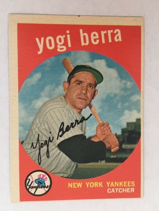 1959 Topps 180 Yogi Berra York Yankees Baseball Card