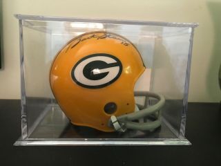 Bart Starr Signed Green Bay Packers Mini Helmet Packers Auto With JSA 4