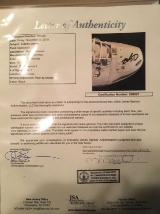 Autographed Lebron James 3’s Laser White PE 2