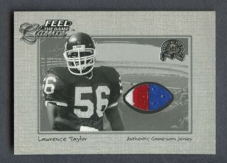 2000 Fleer Feel The Game Classics Lawrence Taylor Giants 3 - Color Patch