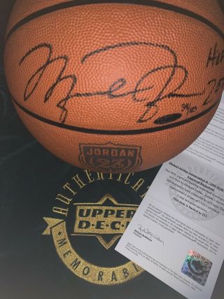 Michael Jordan Hand Signed Autographed Basketball HOF 2019 UDA Upper Deck 4