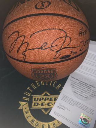 Michael Jordan Hand Signed Autographed Basketball HOF 2019 UDA Upper Deck 5