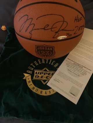 Michael Jordan Hand Signed Autographed Basketball HOF 2019 UDA Upper Deck 6