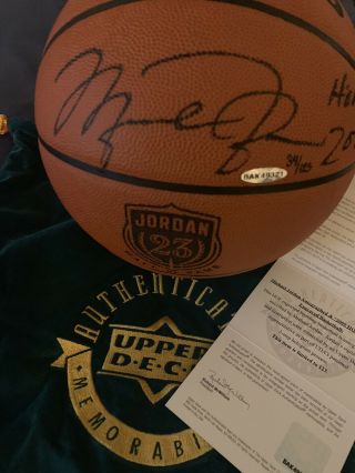 Michael Jordan Hand Signed Autographed Basketball HOF 2019 UDA Upper Deck 7
