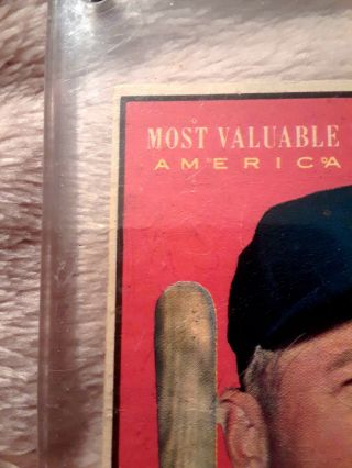 1956 - 57 Baseball Card Mickey Mantle 475 Most Valuable Player American League 3