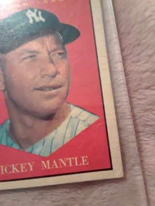 1956 - 57 Baseball Card Mickey Mantle 475 Most Valuable Player American League 5