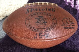 Afl Football 1966 Spalding J5 - V Al Davis Commissioner Oakland Raiders Game