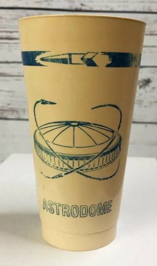 Vintage Astrodome Souvenir Cup Plastic 1960s 1970s Houston Nostalgia