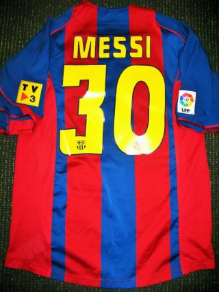 Authentic Messi Barcelona Jersey Debut 2004 2005 Shirt Camiseta Maglia M