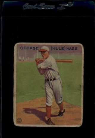 1933 Goudey 219 Mule Haas Rc Poor White Sox