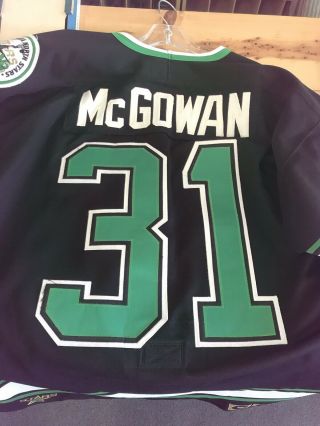 Cal Mcgowan Game Issued Minnesota North Stars Jersey Last Season Modano Patch