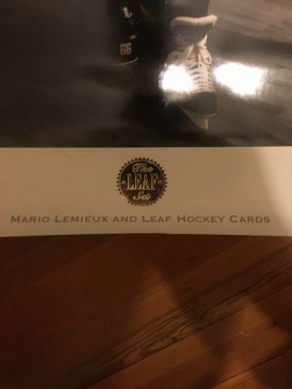 Two Pittsburgh Penguin ' s Mario Lemieux Leaf Hockey Cards Posters in 1994 2