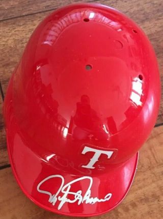 2002 Topps Reserve Rafael Palmeiro Auto Autograph Signed Ranger Mini - Helmet /475