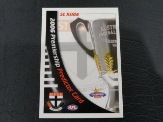 2006 Afl Select Champions Premiership Predictor Card Pc13 St Kilda