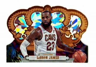 2017 - 18 Lebron James Crown Royale /99 Cavs Lakers Ref Die Cut Bronze Ice Crystal