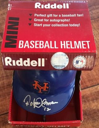 2002 Topps Reserve Roberto Alomar Auto Autograph Signed Ny Mets Mini - Helmet /975