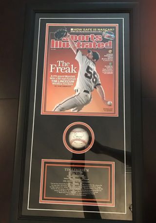 Tim Lincecum Signed Ball Sports Illustrated Cover Psa Authenticated