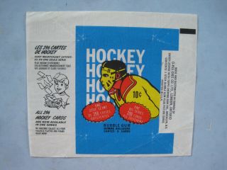 1974/75 O - Pee - Chee Nhl Hockey Card Empty Wax Pack Wrapper Don Cherry Rookie Opc