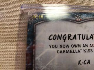 2018 WWE TOPPS CARMELLA KISS CARD 45/99 3