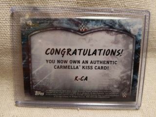 2018 WWE TOPPS CARMELLA KISS CARD 45/99 4