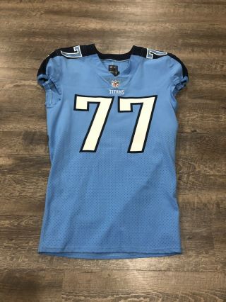 Taylor Lewan Game Issued Signed Tennessee Titans Jersey Unworn Tn Nike Michigan