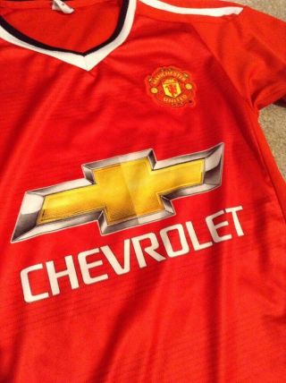 YOUTH SMALL Soccer Jersey Football Shirt - MANCHESTER UNITED FC CHEVY 2
