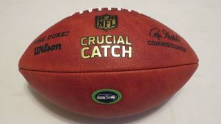 2018 Game Issued Seattle Seahawks Crucial Catch Wilson Nfl Football London