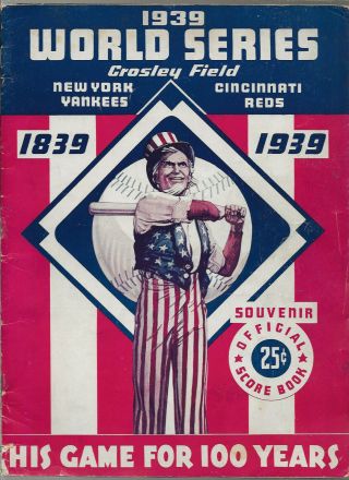 1939 World Series Program - York Yankees At Cincinnati Reds
