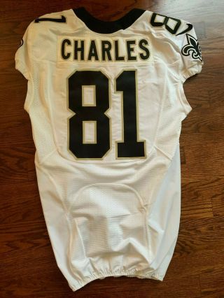 Orleans Saints Game Issue/ Worn Jersey 81 Orson Charles Sz42 - Browns Uga