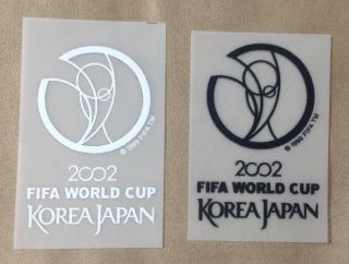 World Cup 2002 Korea Japan Iron On Patch Badge Soccer Shirt Jersey White/black