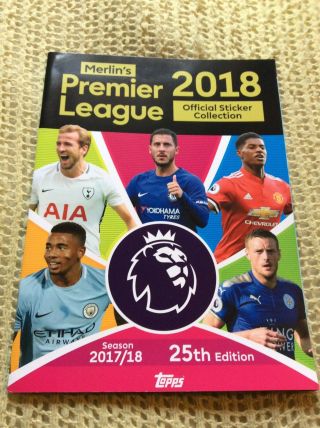 Merlin’s Premier League 2018 Sticker Album,  152 Stickers