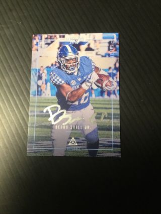 2019 Luminance Benny Snell Jr Draft Day Silver On Card Rookie Auto